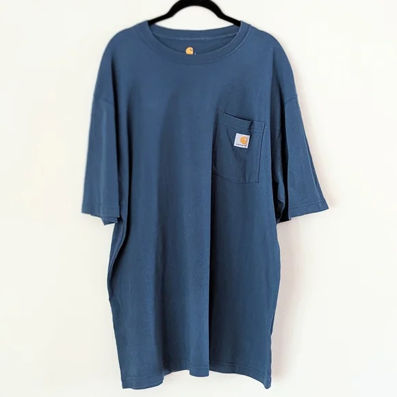 Carhartt Teal 100% Cotton Original‎ Fit Tee Shirt, L - Picture 2 of 6